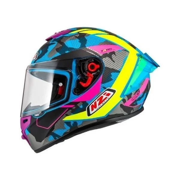 Casco Nzi Trendy 3 Stream Camu Azul Amarillo Rosa Mate |150374A001V2|